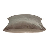 18" x 7" x 18" Transitional Taupe Solid Pillow Cover With Poly Insert
