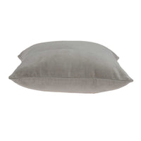 20" x 7" x 20" Transitional Gray Solid Pillow Cover With Poly Insert
