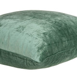 22" x 7" x 22" Transitional Green Solid Pillow Cover With Poly Insert