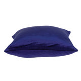 22" x 7" x 22" Transitional Royal Blue Solid Pillow Cover With Poly Insert