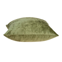 22" x 7" x 22" Transitional Olive Solid Pillow Cover With Poly Insert
