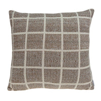 20" x 7" x 20" Transitional Tan Cotton Accent Pillow Cover With Poly Insert