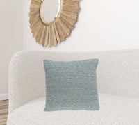 20" x 7" x 20" Transitional Blue Pillow Cover With Poly Insert