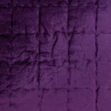 20" x 7" x 20" Transitional Purple Solid Quilted Pillow Cover With Poly Insert