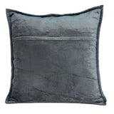 20" x 7" x 20" Transitional Charcoal Solid Quilted Pillow Cover With Poly Insert