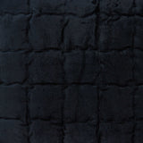 20" x 7" x 20" Transitional Black Solid Quilted Pillow Cover With Poly Insert
