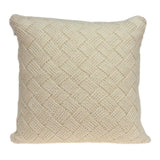 20" x 7" x 20" Transitional Beige Pillow Cover With Poly Insert
