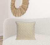 20" x 7" x 20" Transitional Beige Pillow Cover With Poly Insert