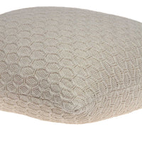 20" x 7" x 20" Decorative Transitional Tan Pillow Cover With Poly Insert