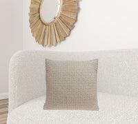 20" x 7" x 20" Decorative Transitional Tan Pillow Cover With Poly Insert