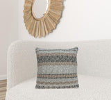20" x 7" x 20" Elegant Transitional Tan Accent Pillow Cover With Poly Insert