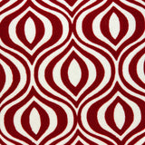 20" x 7" x 20" Transitional Red and White Pillow Cover With Poly Insert