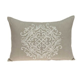 20" x 6" x 14" Traditional Beige Pillow With Poly Insert