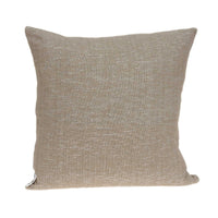 20" x 7" x 20" Charming Transitional Tan Cotton Accent Pillow Cover With Poly Insert