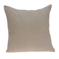 20" x 7" x 20" Elegant Transitional Tan Pillow Cover With Poly Insert