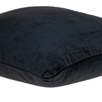 18" x 7" x 18" Transitional Black Solid Pillow Cover With Poly Insert