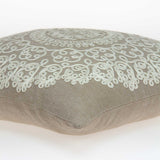 20" x 7" x 20" Traditional Tan Pillow Cover With Poly Insert