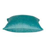 20" x 7" x 20" Transitional Aqua Solid Pillow Cover With Down Insert