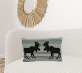24" x 5" x 16" Lodge Gray Pillow Cover With Down Insert