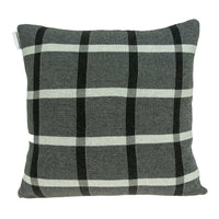 20" x 7" x 20" Transitional Gray Pillow Cover With Down Insert