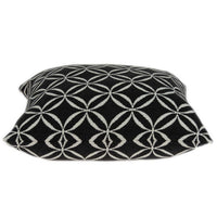 20" x 7" x 20" Transitional Black Pillow Cover With Down Insert