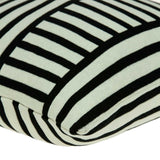 Black and Grey Pillow Cover With Down Insert