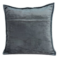 20" x 7" x 20" Transitional Charcoal Solid Quilted Pillow Cover With Down Insert