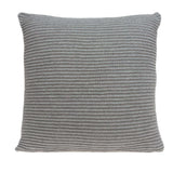 20" x 7" x 20" Cool Transitional Gray Pillow Cover With Down Insert