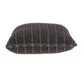 18" x 5" x 18" Transitional Charcoal Pillow Cover With Down Insert