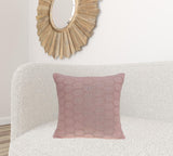20" x 7" x 20" Transitional Pink Pillow Cover With Down Insert
