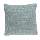 20" x 7" x 20" Transitional Blue Cotton Pillow Cover With Down Insert