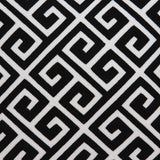 20" x 7" x 20" Black and White Pillow Cover With Down Insert