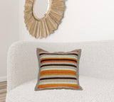 20" x 7" x 20" Transitional Multicolor Pillow Cover With Down Insert