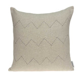 20" x 6" x 14" Cool Transitional Beige Pillow Cover With Down Insert
