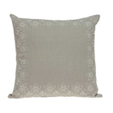 20" x 7" x 20" Clean Transitional Beige Cotton Pillow Cover With Down Insert
