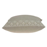 20" x 7" x 20" Clean Transitional Beige Cotton Pillow Cover With Down Insert