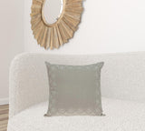 20" x 7" x 20" Clean Transitional Beige Cotton Pillow Cover With Down Insert