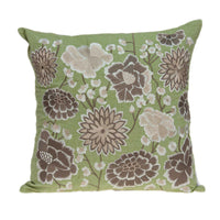 20" x 7" x 20" Cool Tropical Green Pillow Cover With Down Insert