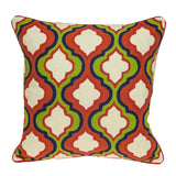20" x 7" x 20" Handmade Traditional Multicolored Pillow Cover With Down Insert