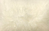 20" Creamy Genuine Tibetan Lamb Fur Pillow with Microsuede Backing