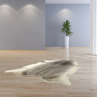 6 Ft Natural Grey Brindled Cowhide Rug