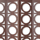 84" x 2" x 84" Brown 4 Panel Wood  Screen