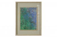 Wild Green and Blue Light Wood Shadowbox Wall Art