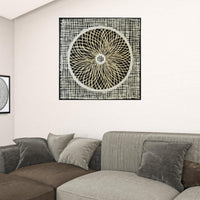 8 x 1 x 35 Black & White Fabric And Paper - Shadow Box