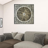 8 x 1 x 35 Black & White Fabric And Paper - Shadow Box