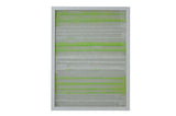 Fun White and Green Stripes Shadow Box Wall Art