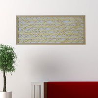 14 x 2 x 47 Natural Brown Wood Paper And Glass - Shadow Box
