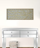 14 x 2 x 47 Natural Brown Wood Paper And Glass - Shadow Box