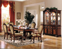 21' X 61' X 88' Cherry Wood Poly Resin Glass Mirror Hutch  Buffet