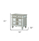 19' X 32' X 31' Mirrored Wood Nightstand